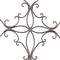 Black Metal Scroll Cross Wall Decor 19" x 0" x 29"